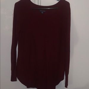 Burgundy American eagle long sleeve/sweater
